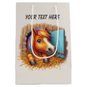 Sac Cadeau Moyen Cute baby pony customizable (Dos)