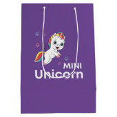 Sac Cadeau Moyen Cute bébé licorne Moderne (Dos)
