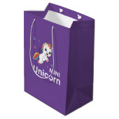 Sac Cadeau Moyen Cute bébé licorne Moderne (Dos Angle)