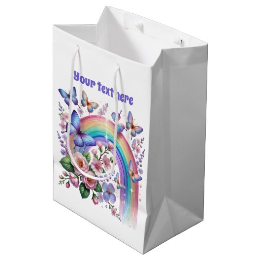 Sac Cadeau Moyen Cute Butterfly any purpose customizable  (Devant Angle)