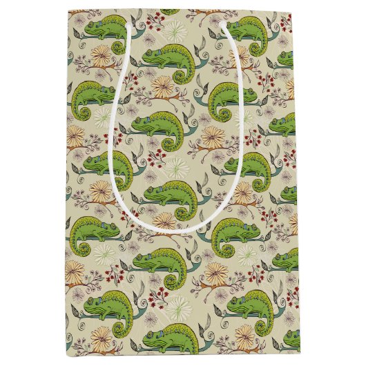 Sac Cadeau Moyen Cute Chameleon Lizard (Devant)