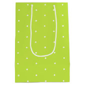 Sac Cadeau Moyen Cute chaux vert et blanc minuscule pois motif (Dos)