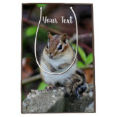 Sac Cadeau Moyen Cute Chipmunk animal sauvage (Devant)