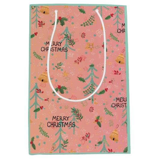 Sac Cadeau Moyen  Cute Christmas Gift Bag (Devant)