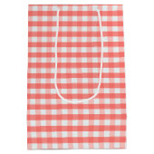 Sac Cadeau Moyen Cute Classic Red Gingham Pattern (Dos)