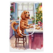 Sac Cadeau Moyen Cute Cocker Spaniel Gingerbread Baking Christmas (Dos)