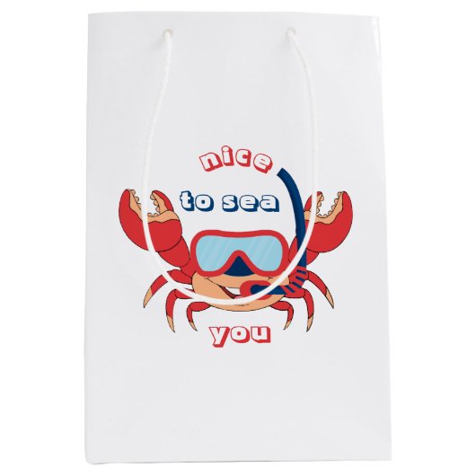 Sac Cadeau Moyen Cute Crab (Devant)