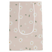 Sac Cadeau Moyen Cute Daisy Floral Blossoms & Greenery (Dos)