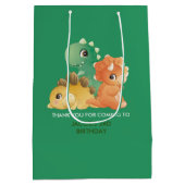 Sac Cadeau Moyen Cute Dinosaures Thème Anniversaire (Dos)