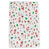 Sac Cadeau Moyen Cute Doodle Character Christmas Gift Bag (Devant)