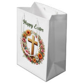 Sac Cadeau Moyen Cute Easter Cross customizable (Dos Angle)