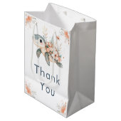 Sac Cadeau Moyen Cute Floral Turtle Baby Shower (Devant Angle)