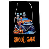 Sac Cadeau Moyen Cute Ghoul Gang Skeletons Camion Éffrayant Hallowe (Devant)