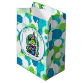 Sac Cadeau Moyen Cute Grenouille à thème Garçon d'anniversaire (Devant Angle)