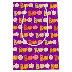 Sac Cadeau Moyen Cute Halloween Éffrayant Boo Citrouille Déplaisant
