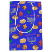 Sac Cadeau Moyen Cute Hannukah Patterned (Devant)