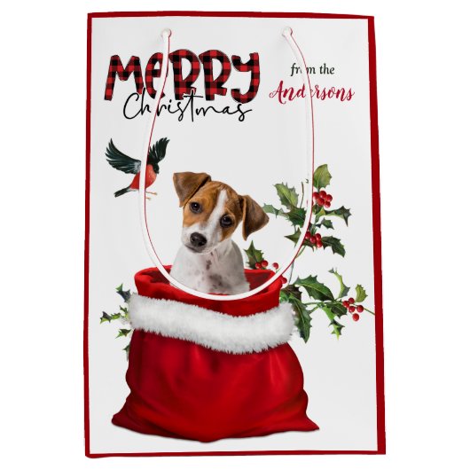 Sac Cadeau Moyen Cute Jack Russell Terrier Chien Chien Chien Chien (Devant)