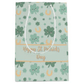 Sac Cadeau Moyen Cute kawaii Shamrock Saint Patrick (Devant)