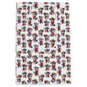 Sac Cadeau Moyen Cute léopard des neiges Cowboy (Devant)