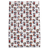 Sac Cadeau Moyen Cute léopard des neiges Cowboy (Dos)