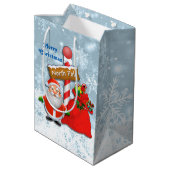 Sac Cadeau Moyen Cute North Pôle Père Noël (Dos Angle)