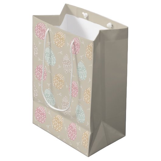 Sac Cadeau Moyen Cute Pastel OEuf de Pâques (Devant Angle)