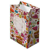 Sac Cadeau Moyen Cute Pastry Confections Sweets (Devant Angle)