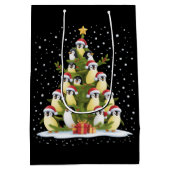 Sac Cadeau Moyen Cute Penguin Christmas Tree Funny Holiday (Dos)