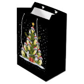 Sac Cadeau Moyen Cute Penguin Christmas Tree Funny Holiday (Dos Angle)