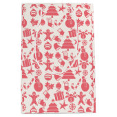 Sac Cadeau Moyen Cute Red Christmas Pattern - Festive & Fun (Devant)