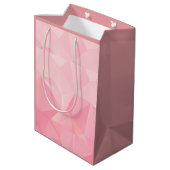 Sac Cadeau Moyen Cute rose Chien et Baisers Dessin Pastel (Dos Angle)