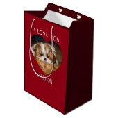 Sac Cadeau Moyen Cute shih tzu love Saint Valentin (Dos Angle)