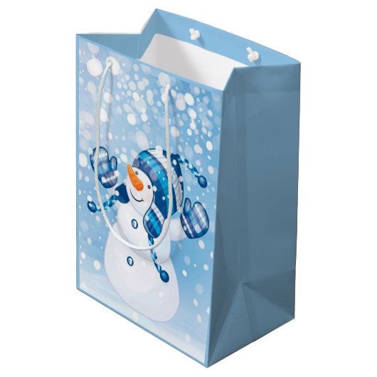 Sac Cadeau Moyen Cute Snowman (Dos Angle)