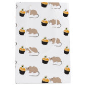 Sac Cadeau Moyen Cute souris manger Halloween Eyeball Cupcake (Devant)