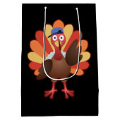 Sac Cadeau Moyen Cute Turquie Garçon Gobble - Don Thanksgiving (Dos)