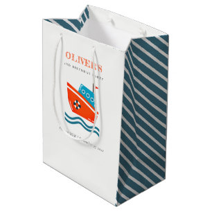 Sac Cadeau Moyen Cute Urban Kids Nautical Boat N'Importe Quel Âge A