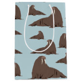Sac Cadeau Moyen Cute Walrus Motif (Devant)