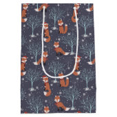 Sac Cadeau Moyen Cute Winter Foxes (Dos)