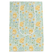 Sac Cadeau Moyen Cute Yellow Chicks and Flowers Pattern (Dos)