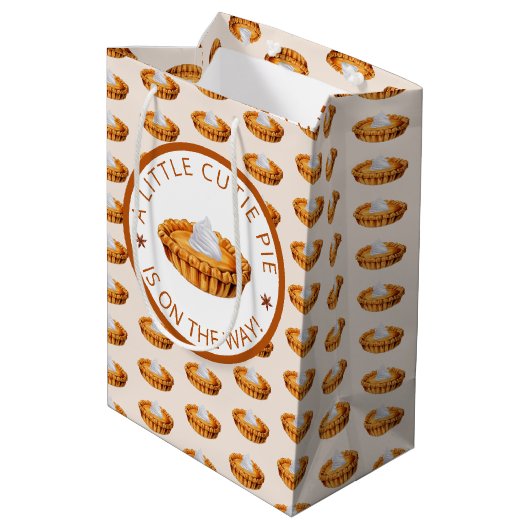 Sac Cadeau Moyen Cutie Pie Thanksgiving Baby shower Cadeau (Dos Angle)