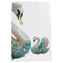 Cygne en Diamant Brillante de Cristal d'Or Bling