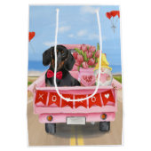 Sac Cadeau Moyen Dachshund Chien Saint-Valentin Coeurs de Camion (Dos)