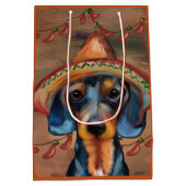 Sac Cadeau Moyen Dachshund Cinco de Mayo (Dos)