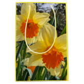 Sac Cadeau Moyen Daffodiles orange et jaune Floral (Devant)