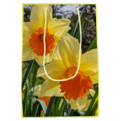Sac Cadeau Moyen Daffodiles orange et jaune Floral (Dos)