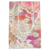 Sac Cadeau Moyen Dahlias et design Rose (Dos)