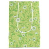 Sac Cadeau Moyen Daisies in white and green on honey dew green (Dos)