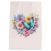 Sac Cadeau Moyen Daisy Flowers with a Beautiful Butterfly (Dos)