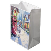 Sac Cadeau Moyen Dalmatian Festive Mailbox Christmas Art (Dos Angle)