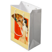 Sac Cadeau Moyen dame art déco avec ventilateur (Devant Angle)